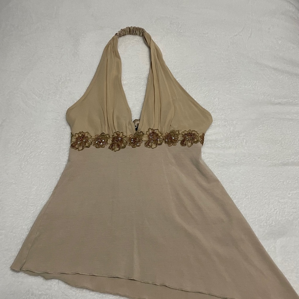 Arden B halter top - beige